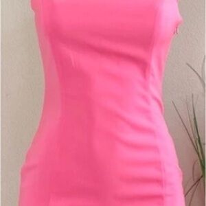 Vibrant Pink Sleeveless Dress